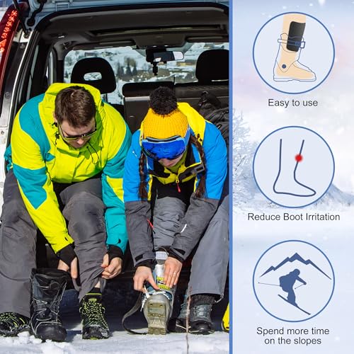 Shupakul 2 Pcs Snowboard Shin Pads-3 MM Thick Foam Ski Shin Guards-Cuttable Ski Shin Protector Pad for Ski Boot Liner Snowboard Sports Padded Shin Bang Protection - Image 5