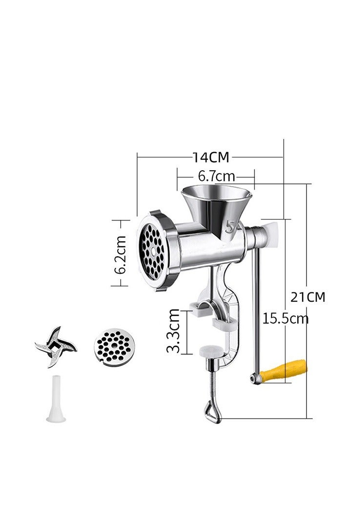 Arabest Aluminium Meat Grinder Silver No.5 Iron Silver 21 x 14 x 6.2cm - Image 2