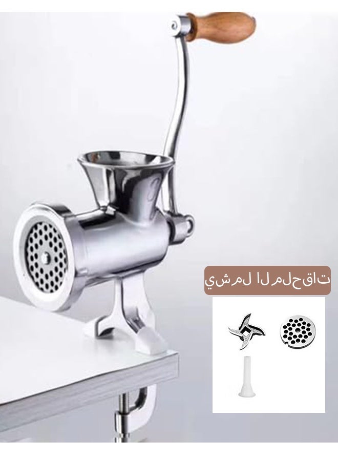 Arabest Aluminium Meat Grinder Silver No.5 Iron Silver 21 x 14 x 6.2cm - Image 1