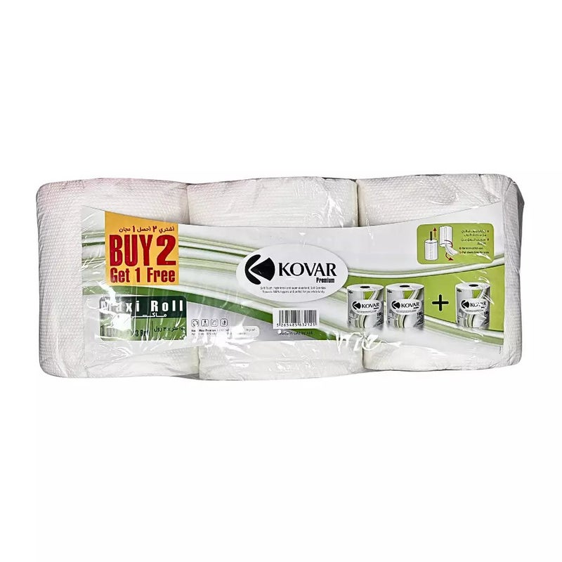 Kovar Maxi Roll Tissue Sterilized Super absorbent Kitchen Towel- 3 Rolls