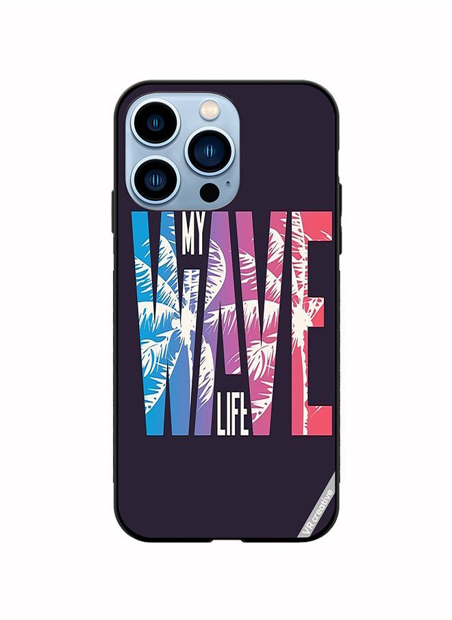 VR CREATIVE Protective Case Cover For Apple iPhone 14 Pro Wave Design Multicolour  - Image 1