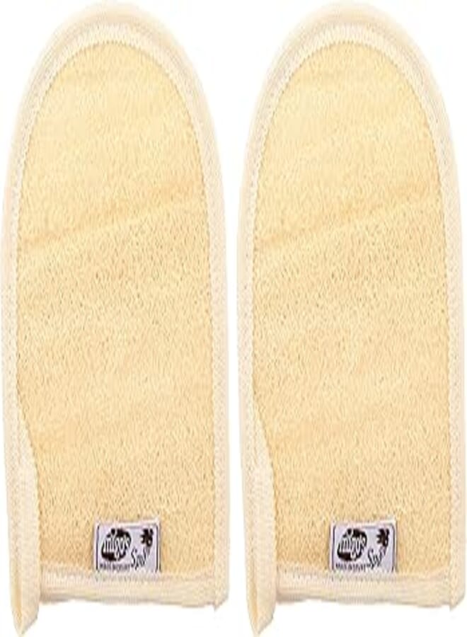 Migo bath loofah set of 2 - light beige