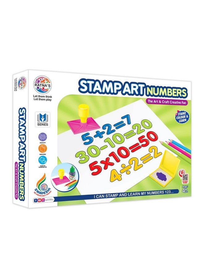 Ratna's Stamp Art Number Stamping & Coloring Learning Educational Set for Kids 3+ Years - Image 1