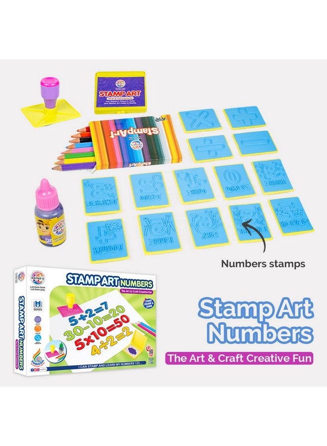 Ratna's Stamp Art Number Stamping & Coloring Learning Educational Set for Kids 3+ Years - Image 2