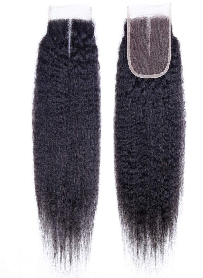 سيلينا وصلة شعر سيلينا دانتيل مستقيمة 4x4 عالية الدقة، شعر بشري مستقيم، فرق حر، شعر أسود طبيعي 8 بوصة - Image 2