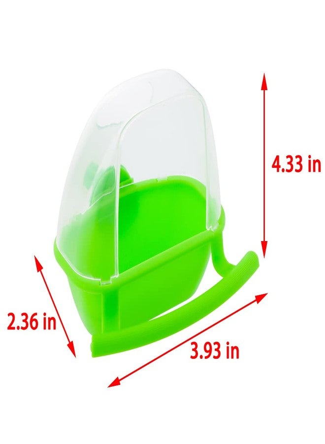 DQITJ 2 Pcs Small Bird Slot Feeder No Mess Cage Hanging Feeder Cup Plastic Food Feeding Box - Image 4
