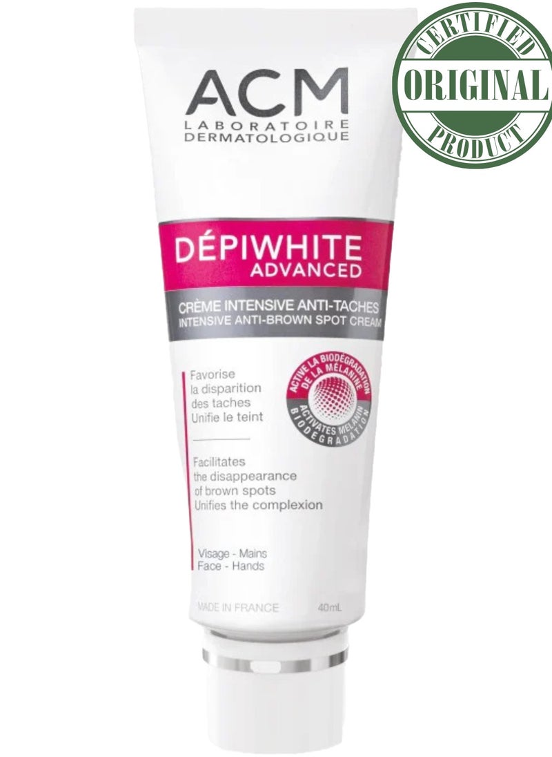ACM Laboratoire dermatologique - ACM Depiwhite Advanced Cream – Intensive Dark Spot Corrector & Brightening Moisturizer, 40ml – Reduces Hyperpigmentation & Evens Skin Tone - Image 1