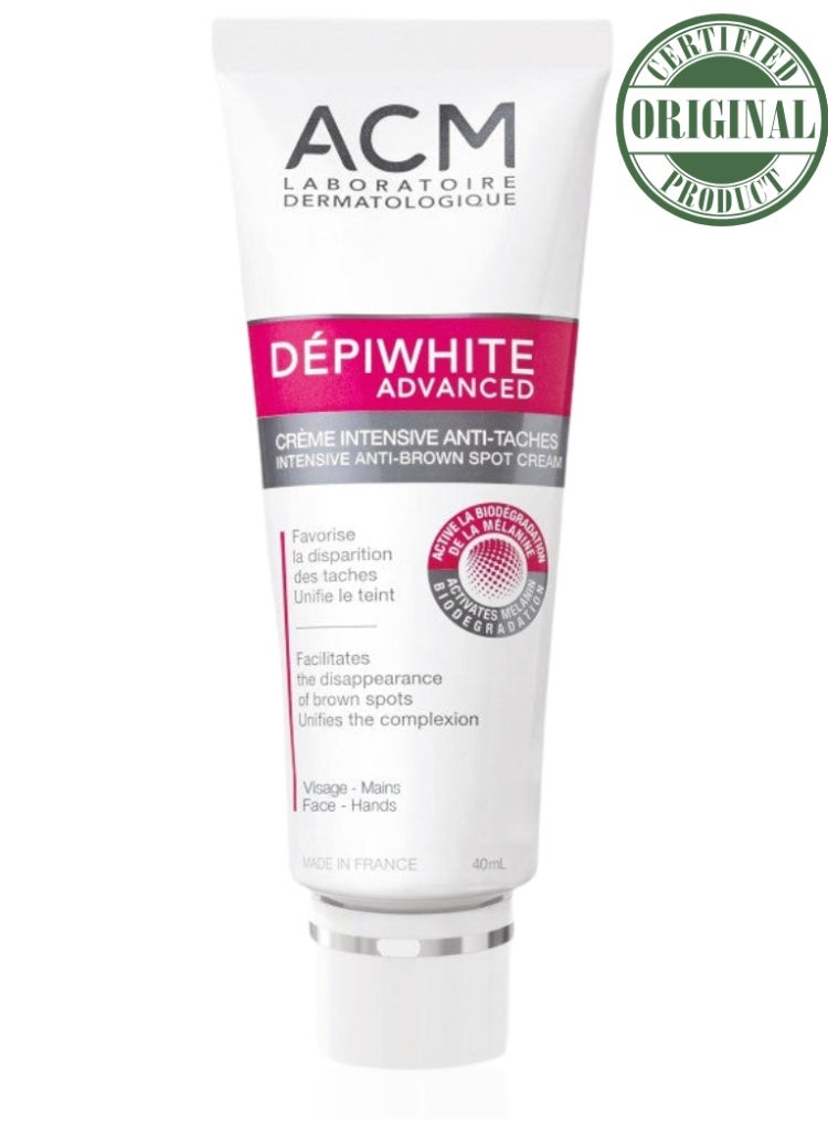 ACM Laboratoire dermatologique ACM Depiwhite Advanced Intensive Anti-Dark Spot Cream 40ml – Brightening Cream for Dark Spots, Hyperpigmentation & Uneven Skin Tone - Image 1