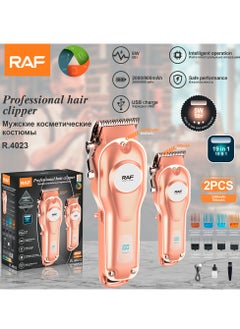 2 PCS Hair Clippers for Men , 5W Multifunctional Electric Hair Clipper , Professional 900mAh Trimmer for Men , Rechargeable Beard Trimmer Haircut Grooming Kit , USB Interface Smart Electric Shaver