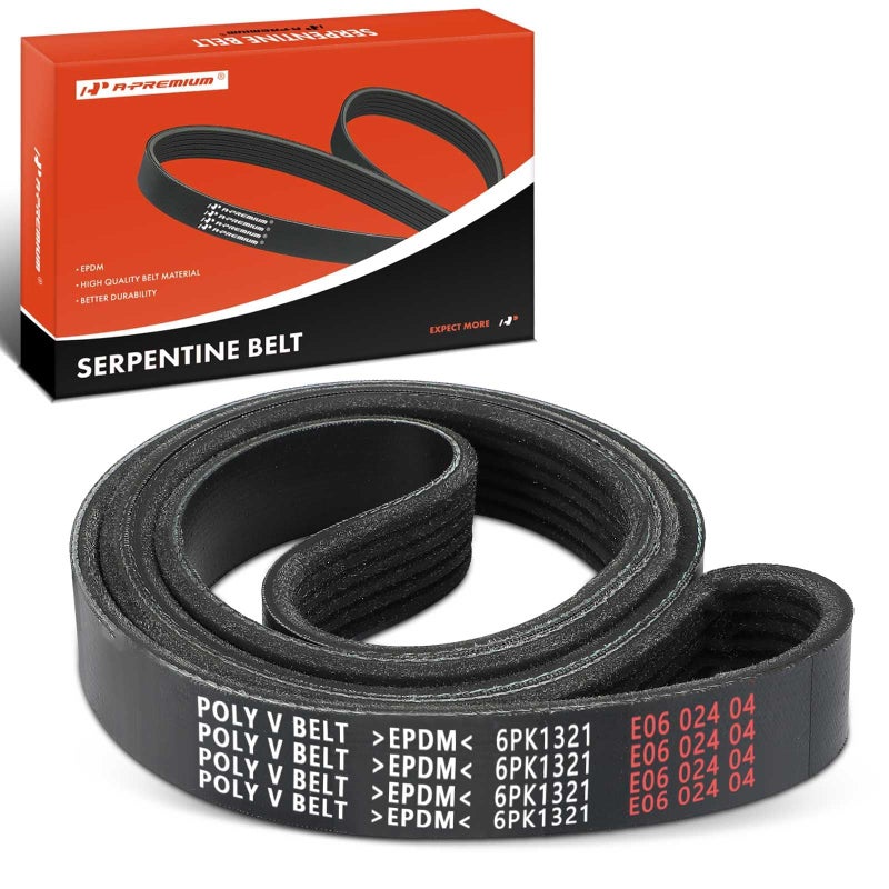 APremium Engine Serpentine Drive Belt Compatible with Mazda Lincoln Ford International Harvester Mercury Cars 3 20042009 5 Continental Mark VII Thunderbird Cougar 8100 8200 8300