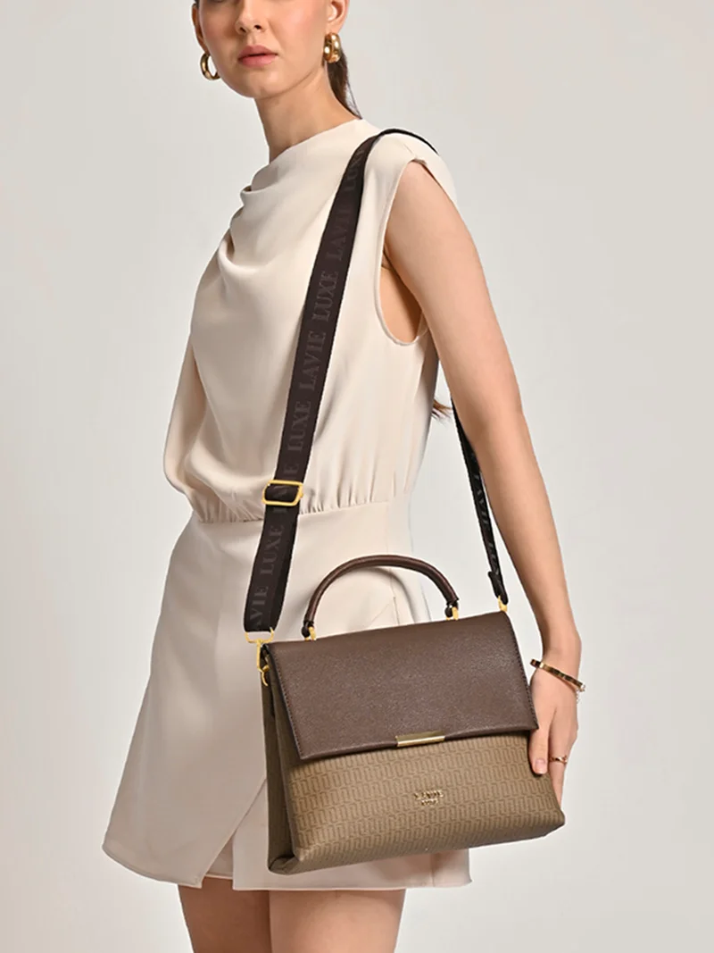 لافي حقيبة يد نسائية فاخرة مون مارش  قهوة