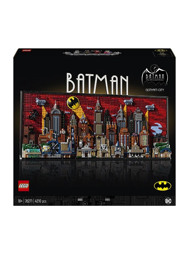 ليغو DC Batman: The Animated Series Gotham City Set, Advanced Model Kit for Adults to Build, with The Joker, Catwoman & Harley Quinn Minifigures, Super-Hero Gift for Men, Women, Him or Her 76271