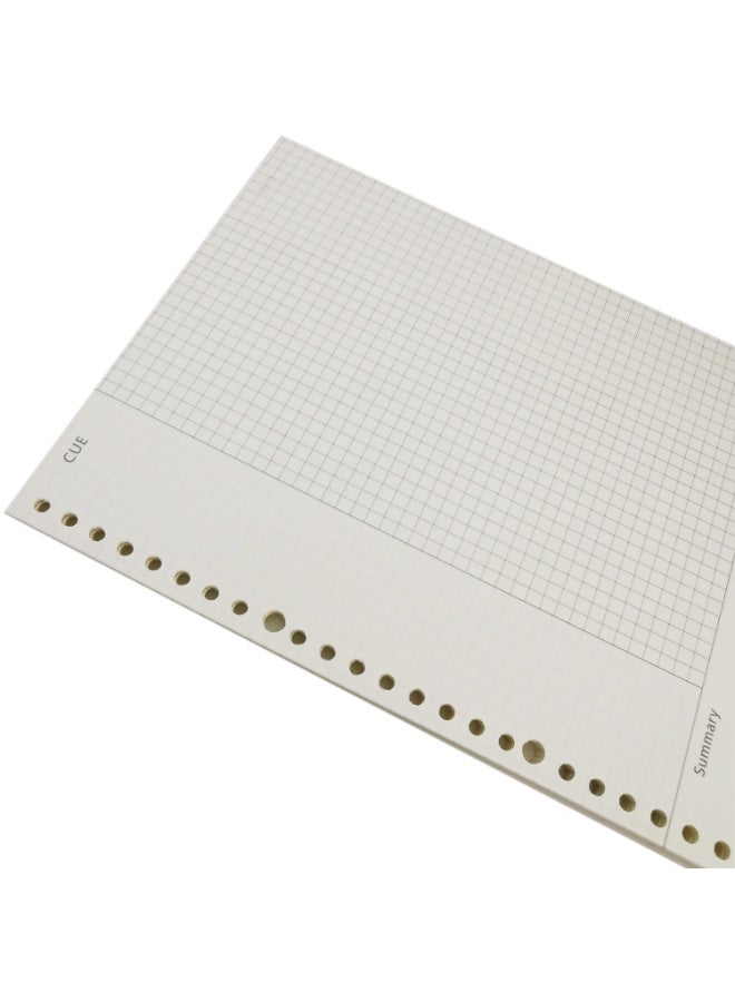Zelten 2 Pack A4 90 Sheets/180 Pages Connell Loose Leaf Punched Paper Refills Paper for 30 Hole Binder Personal Organizer Diary Notebook Refillable Planner - Image 3