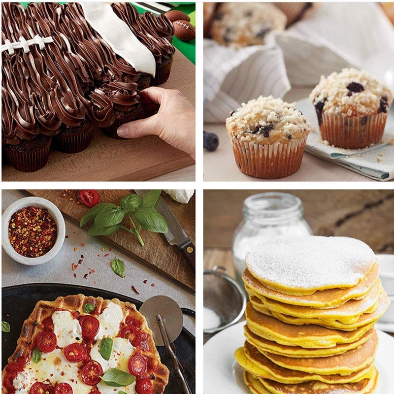 Miecux Stainless Steel Pancake Cupcake Batter Dispenser - Great for Cupcakes Belgian Waffles Crepes Muffin Baking (800ml) - Image 4