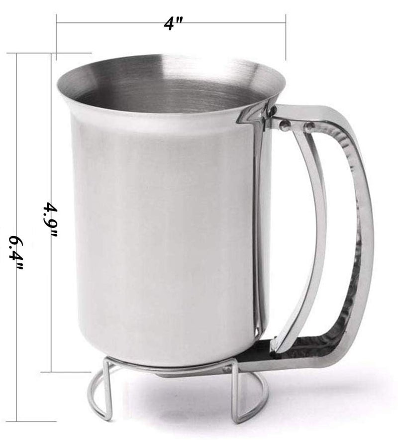 Miecux Stainless Steel Pancake Cupcake Batter Dispenser - Great for Cupcakes Belgian Waffles Crepes Muffin Baking (800ml) - Image 2