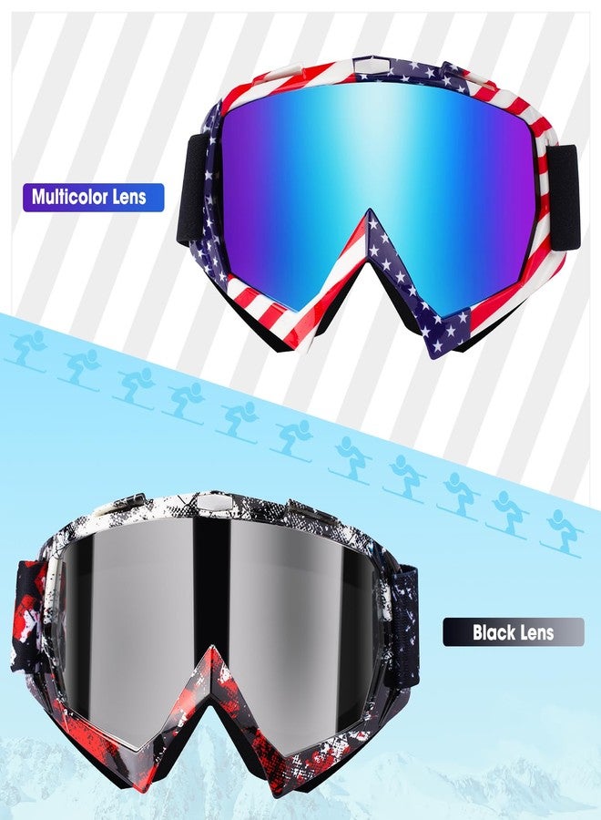 Braylin Adult Ski Goggles, 2-Pack Snowboard Goggles for Youth, Teens, Men & Women, Wide View Snowmobile Goggles - Image 2