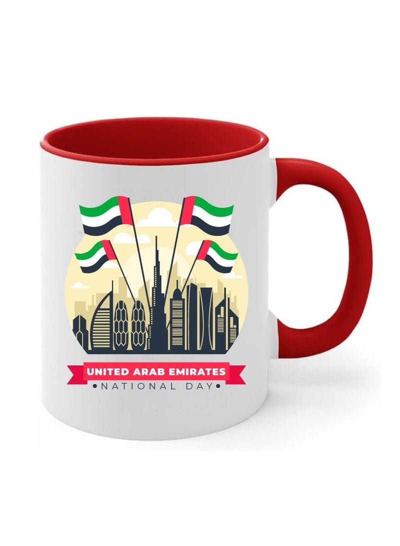 UAE National Day Two Tone Ceramic Mug - A Nation Where Dreams Come True - Gifts for UAE National Day - Image 1