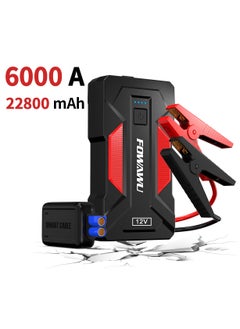 FOWAWU FOWAWU 6000A Car Jump Starter, Jump Starter, 22800mAh Car Battery Jump Starter, Car Jump Starters, Portable Battery Jumper Starter, Portable Car Jump Starter, Portable Battery Jump Starter For Car, Battery Jump Starter, Jump Starter Battery Pack  - Image 1
