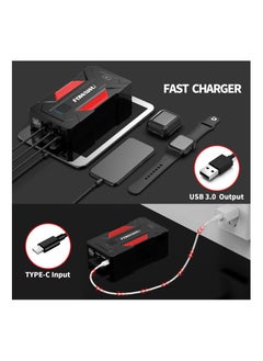 FOWAWU FOWAWU 6000A Car Jump Starter, Jump Starter, 22800mAh Car Battery Jump Starter, Car Jump Starters, Portable Battery Jumper Starter, Portable Car Jump Starter, Portable Battery Jump Starter For Car, Battery Jump Starter, Jump Starter Battery Pack  - Image 4