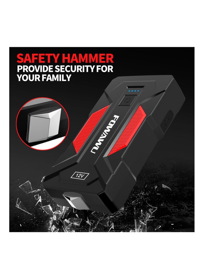 FOWAWU - FOWAWU 6000A Car Jump Starter, Jump Starter, 22800mAh Car Battery Jump Starter, Car Jump Starters, Portable Battery Jumper Starter, Portable Car Jump Starter, Portable Battery Jump Starter For Car, Battery Jump Starter, Jump Starter Battery Pack - Image 1