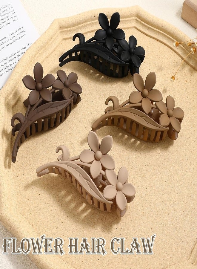 VORSET 2 Pcs Glocy Flower Claw Hair Clips for Thick and Thin Hair - Large Cute Accessories, Style 2 - Image 4