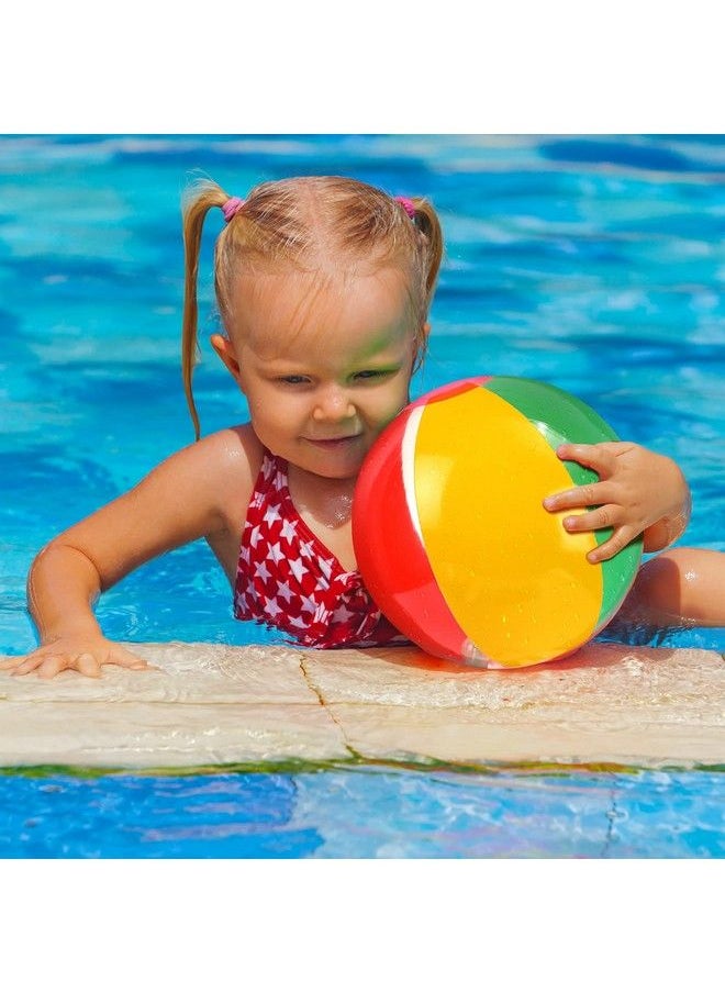 Zhanmai - Floating And Inflatable Led Glow In The Dark Beach Ball Toy Rainbow Color 9 Inch From Inflated To Deflated For Summer Pool Birthday Party Kids(10 Pcs) - Image 1