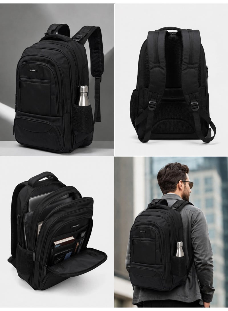 PRESIDENT Premium Daily Backpack Waterproof, Fits 19” Laptop, Lightweight & Durable Travel Backpack for Work, Study & Daily Use (Black) MODEL-BPP00455 - Image 2