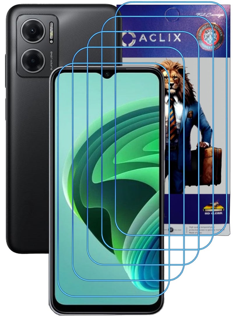 ACLIX 5 Pieces Antistatic ESD Dustproof Premium Quality High Definition Clear Tempered Glass Screen Protector Designed For Xiaomi Redmi Note 11E - Image 1