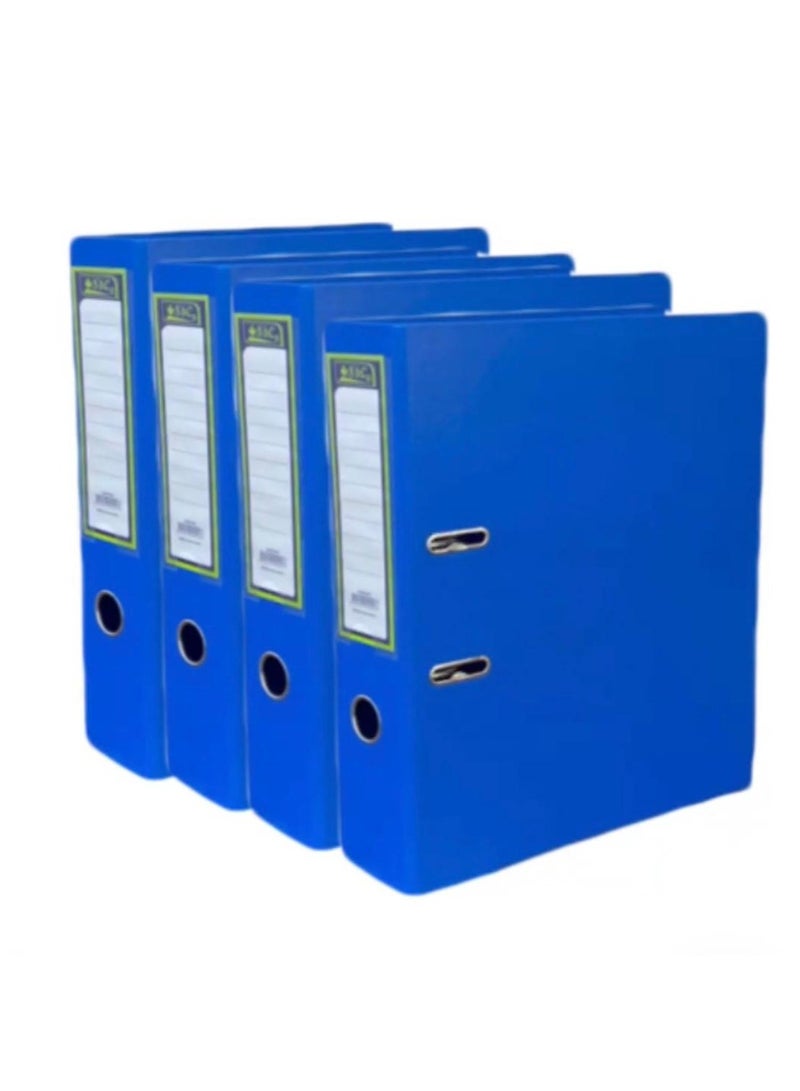 SBC 4  Pieces Blue 2-Ring Binder Files for Office and School File Storage - Image 1