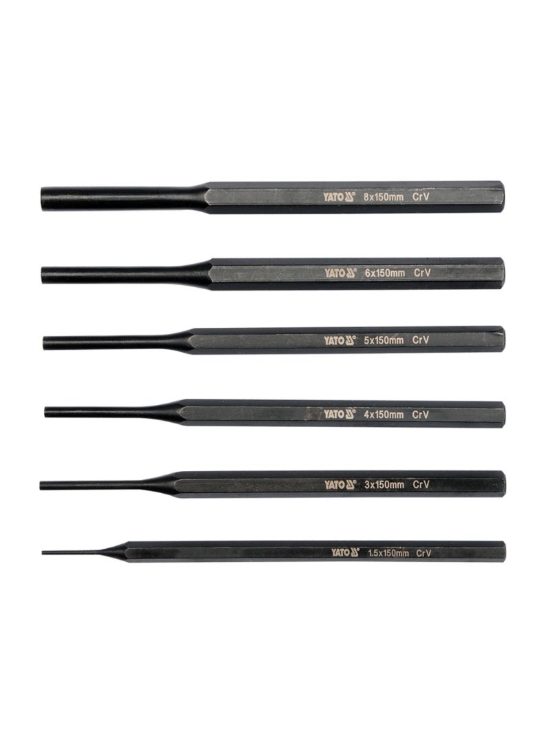 YATO Pin Punch Set 6pcs 1.5-8mm YT-47121