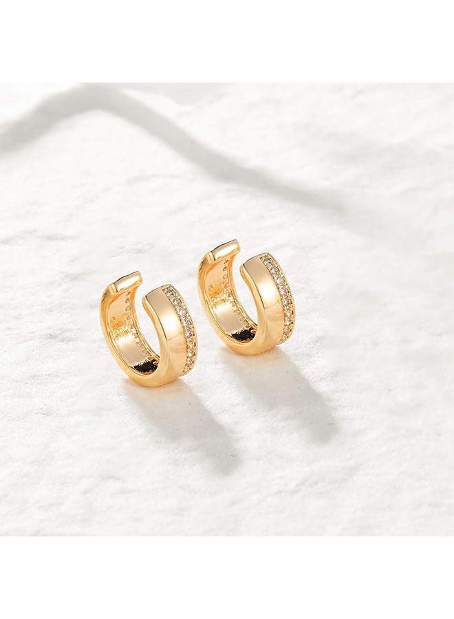 Mevecco Women Ear Cuff Earring Gold Non Pierced Ear Cartilage Clip on Wrap Hoop 14K Gold Filled Tiny Boho Beach Simple Minimalist Delicate Handmade Hypoallergenic Jewelry Gift-Sold as Single/Pair - Image 5