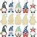 PEVOGON 25 Pieces Christmas Wooden Gnome Cutouts Slices Unfinished Blank Wood Hanging Ornaments with 25 Ropes for Christmas Tree DIY Craft Making Painting Home Decor - Image 2