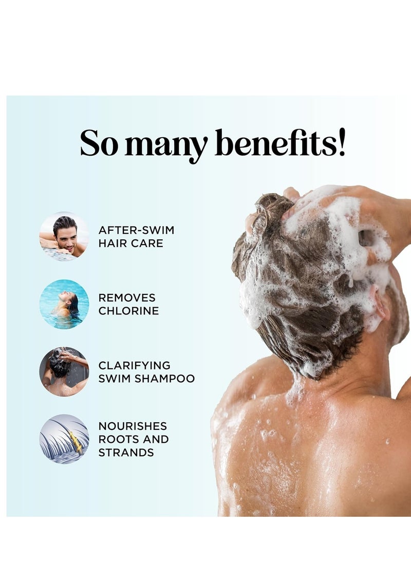 Maple Holistics - After Swim Shampoo and Conditioner Set - Chlorine Shampoo and Conditioner for Swimmers with Tea Tree and Rosemary Oil - Clarifying Shampoo for Hard Water Chlorine and Saltwater with Replenishing Oils - Image 1