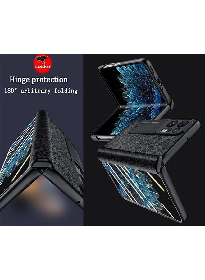 OPPO Find N2 5G leather case holder phone case, supporting frame OPPO Find N2 phone hinge cover - Image 3