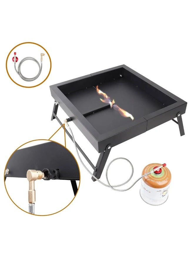 عائلة التخييم شواية قابلة للطي 3 في 1 مع حقيبة حمل، خرطوم غاز، ودعامة متحركة - Image 5