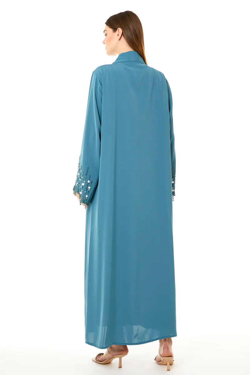 Moistreet  Embellished Open Front Abaya for Women | Best Price UAE