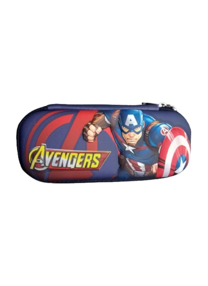 Generic 3D Pencil Case High Quality 3D Pencil Cases and Bags for Boys and Girls, Embrace Adventure with Vibrant Colors in High Quality (Superheroes 2) (Hero Blue (Navy + Black + Red))  - Image 1