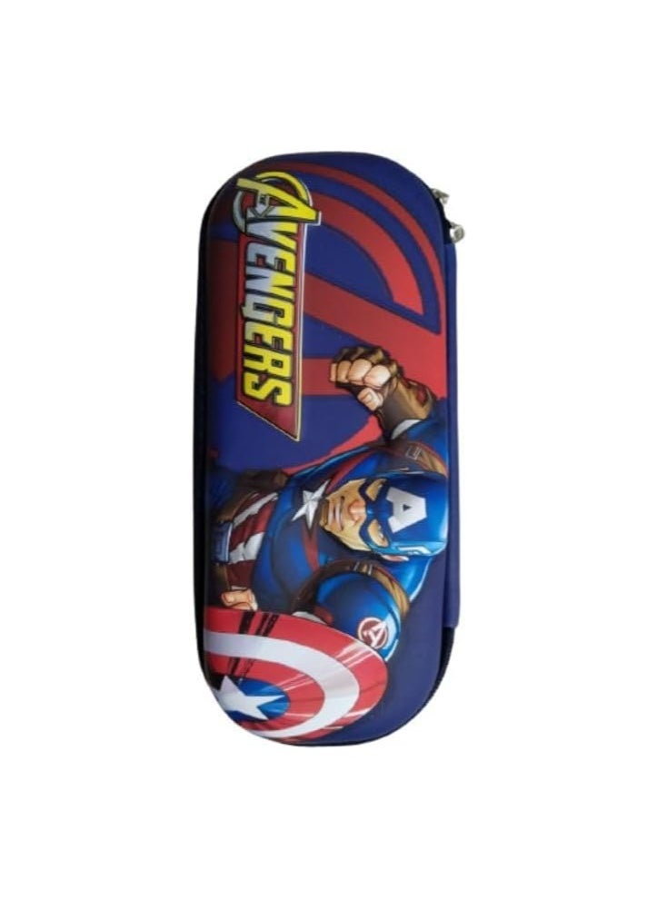 Generic 3D Pencil Case High Quality 3D Pencil Cases and Bags for Boys and Girls, Embrace Adventure with Vibrant Colors in High Quality (Superheroes 2) (Hero Blue (Navy + Black + Red))  - Image 2
