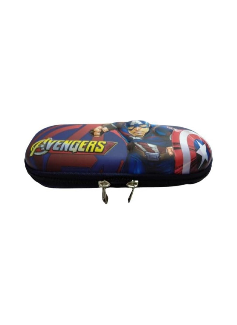 Generic 3D Pencil Case High Quality 3D Pencil Cases and Bags for Boys and Girls, Embrace Adventure with Vibrant Colors in High Quality (Superheroes 2) (Hero Blue (Navy + Black + Red))  - Image 3