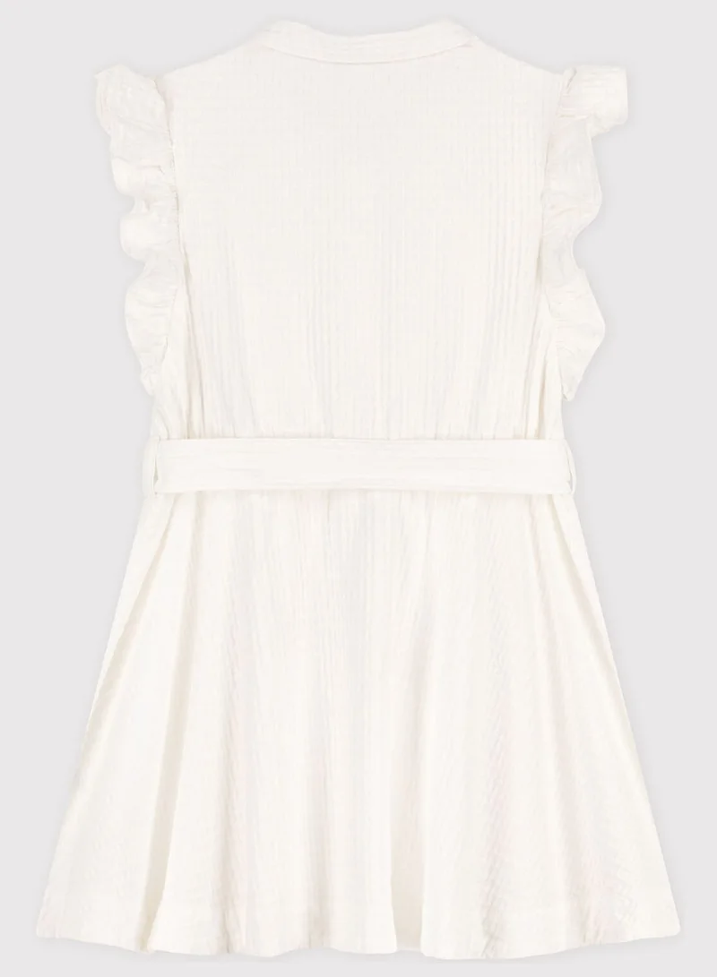 Petit Bateau Kids Frill Midi Dress