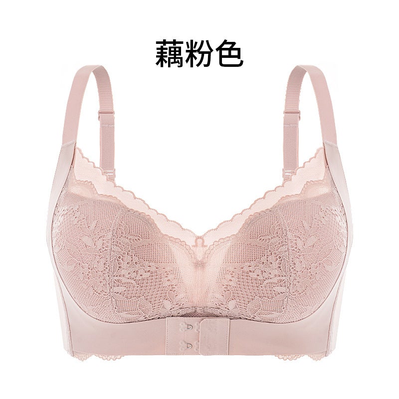 Tangge Silk Lace Bra Wireless Side Support lotus root starch 