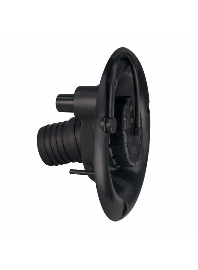 RecPro RV Round Fresh Water Gravity Fill Hatch Inlet | RV Water Fill Hatch | Camper Water Inlet Hatch | Trailer Water Fill Hatch Inlet (Black, No Quick Fill) - Image 1