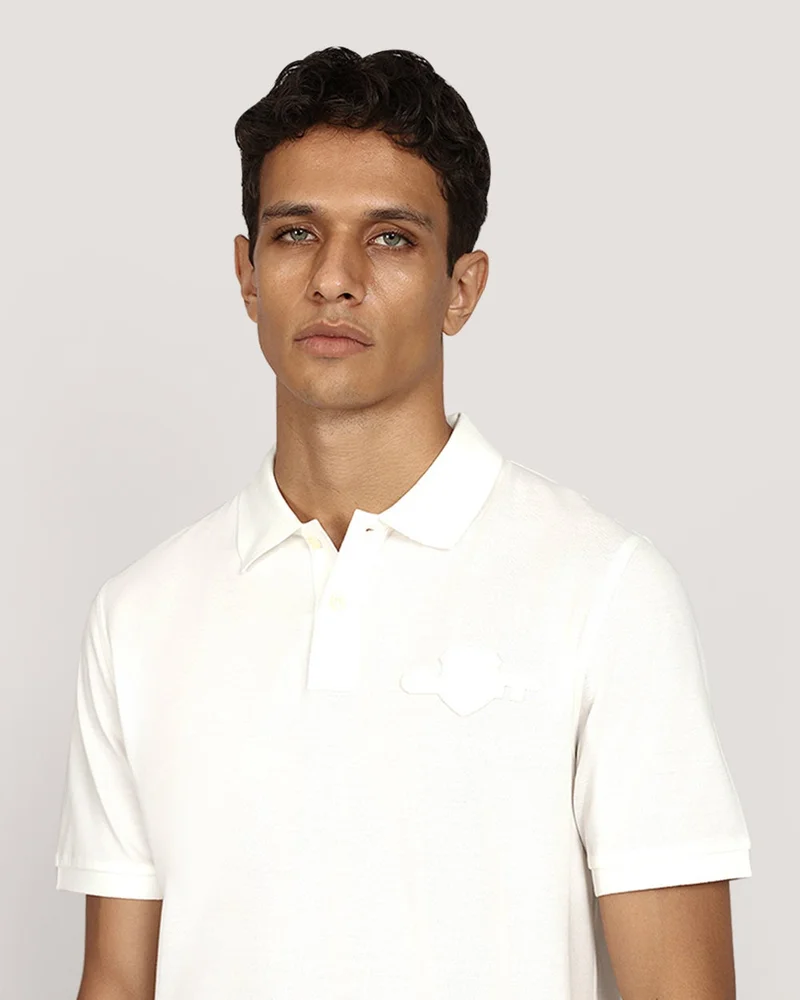 Regular Tonal Shield Short Sleeve Polo