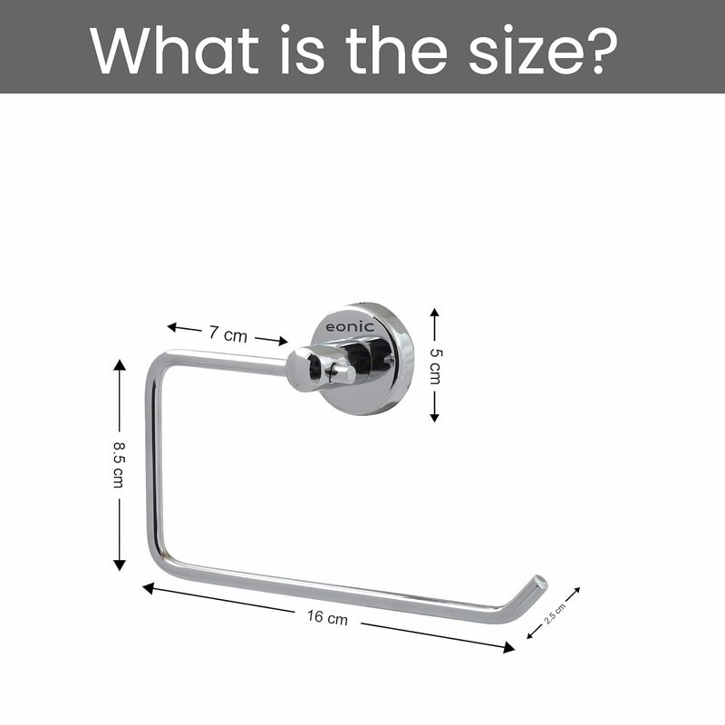 eonic eonic Stainless Steel Napkin Holder for Bathroom Wall Mounted Towel Ring Hanger for Kitchen and Wash Basin Chrome Finish  - Image 4