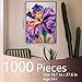Aihonmin Iris L Flower Jigsaw Puzzles for Adults 1000 Pieces Purple Blossom Floral Painting Jigsaw Puzzle Watercolor Craft Puzzles for Home Decoration Gifts Family Puzzle Perfect for Game Nights 27 x 20 - Image 4