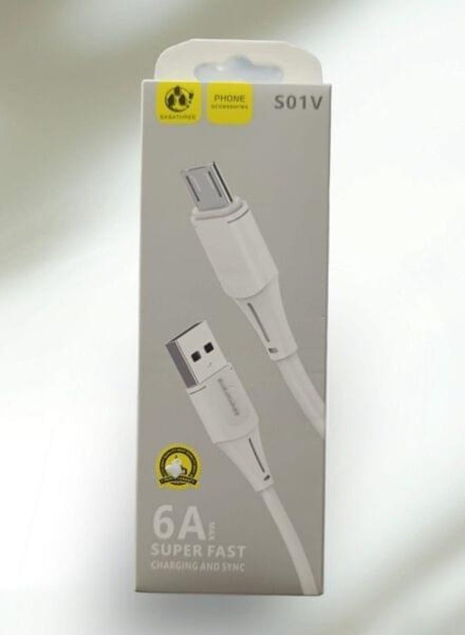 وصلة كابل للشحن السريع والمزامنة جودة عالية ميكرو يو اس بي 6 امبير - Image 2