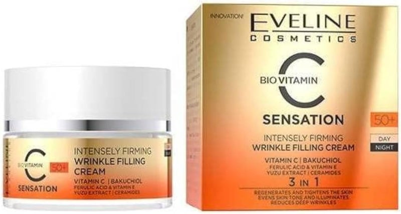 EVELINE COSMETICS كريم إيفلين كوزمتيكس بيوفيتامين سي-سينسيشن لملء التجاعيد وتثبيت البشرة للاستخدام النهاري والليلي - 50 مل - Image 1
