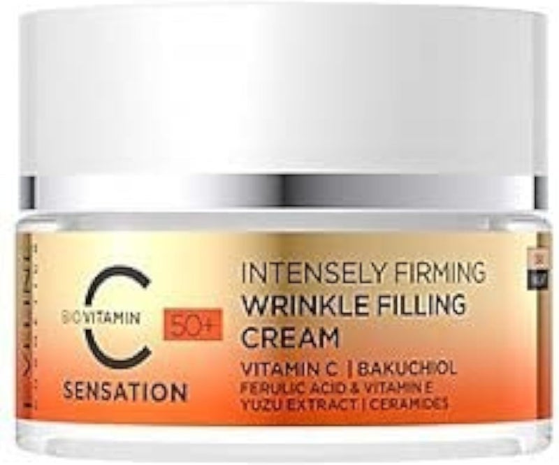 EVELINE COSMETICS كريم إيفلين كوزمتيكس بيوفيتامين سي-سينسيشن لملء التجاعيد وتثبيت البشرة للاستخدام النهاري والليلي - 50 مل - Image 2