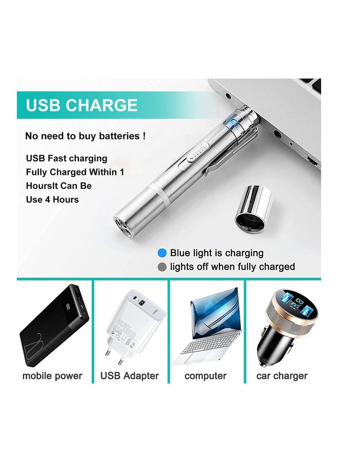 Arabest LED Laser Light Pointer Silver - Image 5
