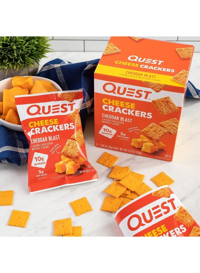 Quest Nutrition Cheese Crackers, Cheddar Blast, High Protein, Low Carb, Made with Real Cheese, 12 Count (1.06 oz bags) - Image 5